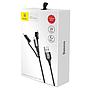 BaseusThree-in-one Cable USB For Micro/Light./TypeC 1.2M BLK