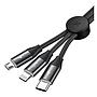 Baseus Car Co-sharing Cable USB For M+L+T 3.5A 1m Black