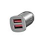 Baseus Square metal A+A 30W Dual QC3.0 Quick Car Charger(QC3.0,SCP,AFC) Silver