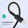 RAVPOwer 2m Nylon Yarn Braided Lightning Cable Offline - BLACK